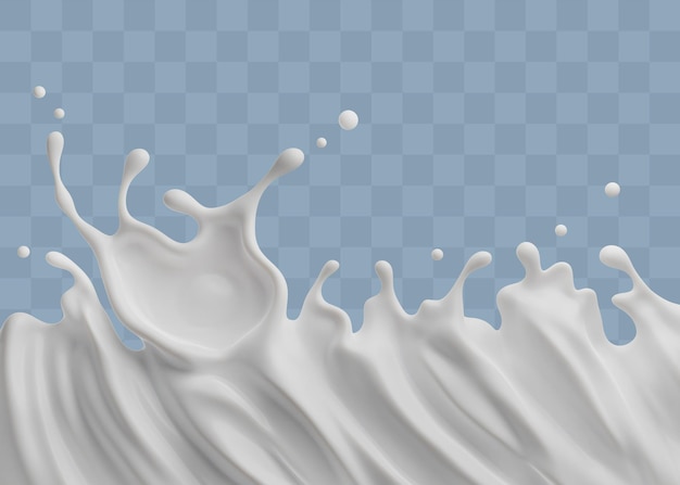 PSD psd milk splash 3d rendering