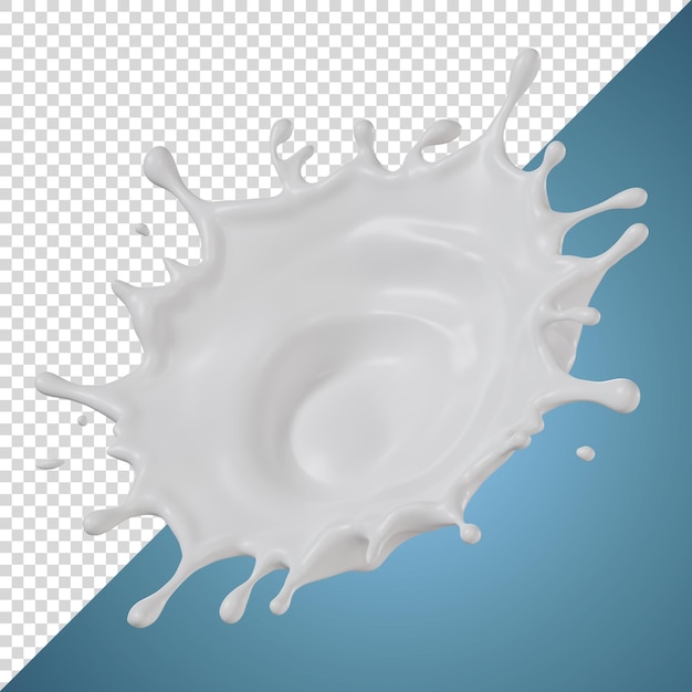 PSD psd milk splashes isolated