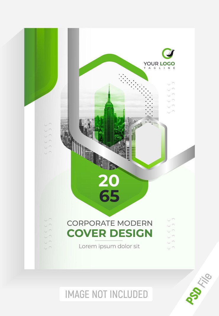 PSD psd minimal corporate modern book cover template