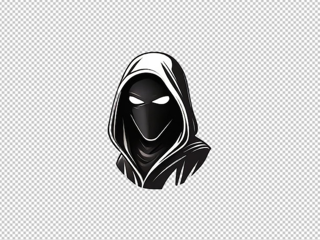 PSD psd of a minimalist logo of hacker on transparent background