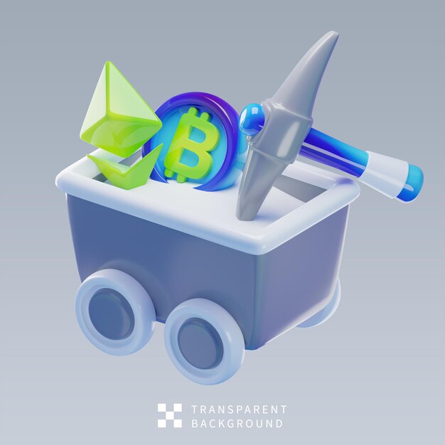 psd mining 3d illustration