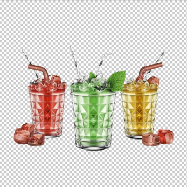 PSD psd mint julep коктейль изолированный прозрачный фон