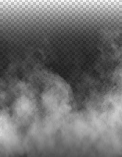 PSD psd mist of rook geïsoleerde doorzichtige achtergrond witte bewolking mist smog stofdamp png
