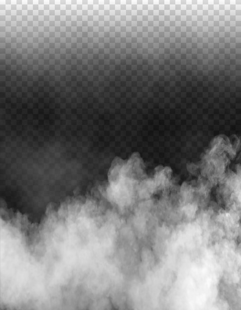 PSD psd mist of rook geïsoleerde doorzichtige achtergrond witte bewolking mist smog stofdamp png
