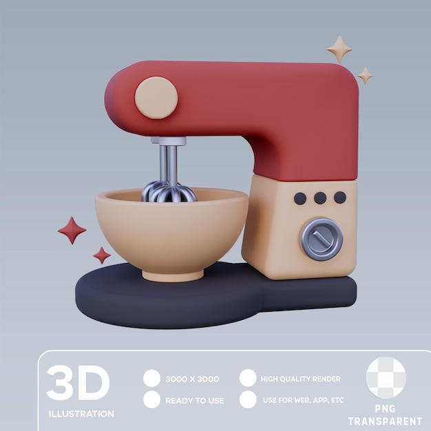 PSD psd mixer 3d illustration