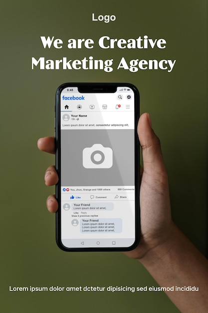 psd mobile app promotion social media post banner template marketing