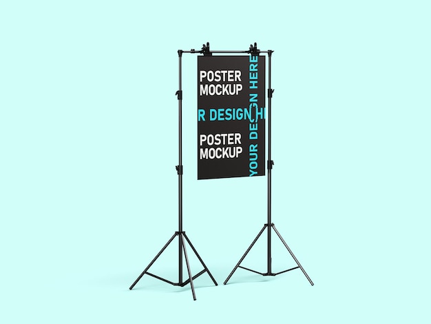 PSD psd mock up di una pubblicità e mock up di un poster