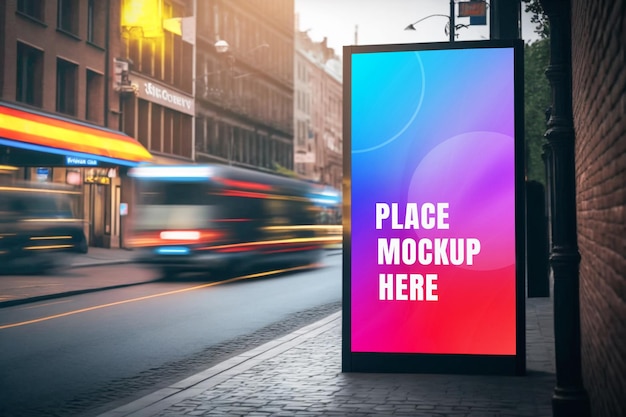 PSD 街頭広告のpsdモックアップ