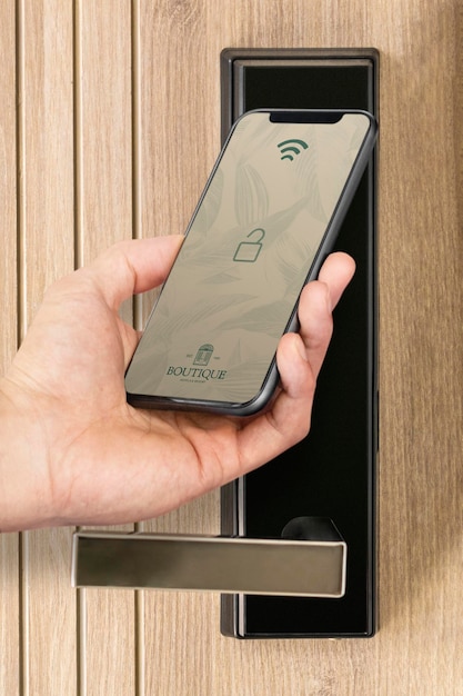 PSD-mockup af mobiltelefonskærm