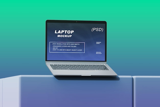 psd mockup concept with laptop screen