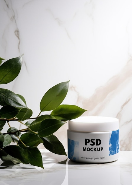 Psd mockup crème huidverzorgingsproduct