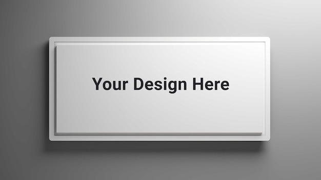 Ai가 생성한 빈 흰색 간판의 Psd 모형