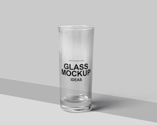 PSD psd mockup realistic transparent glass of water isolate