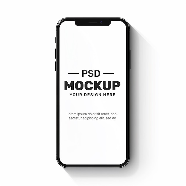 PSD psd mockup smartphone con sfondo bianco