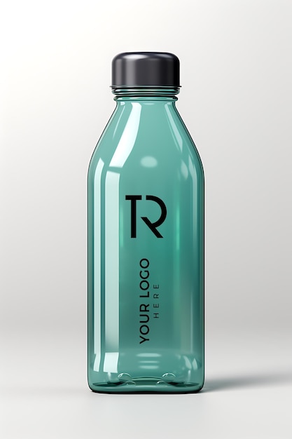 PSD psd mockup of transparent plastic bottles highlight the transpar elegant packaging collections