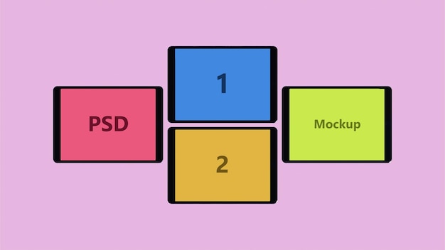 PSD psd-mockup van een tablet