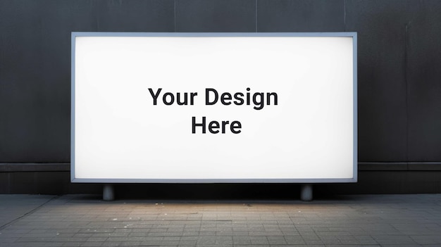 PSD-mockup van leeg leeg wit bord gegenereerd door AI