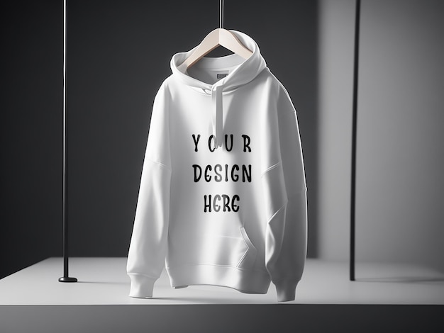 Premium PSD | Psd mockup white hoodie with fancy background ready to ...