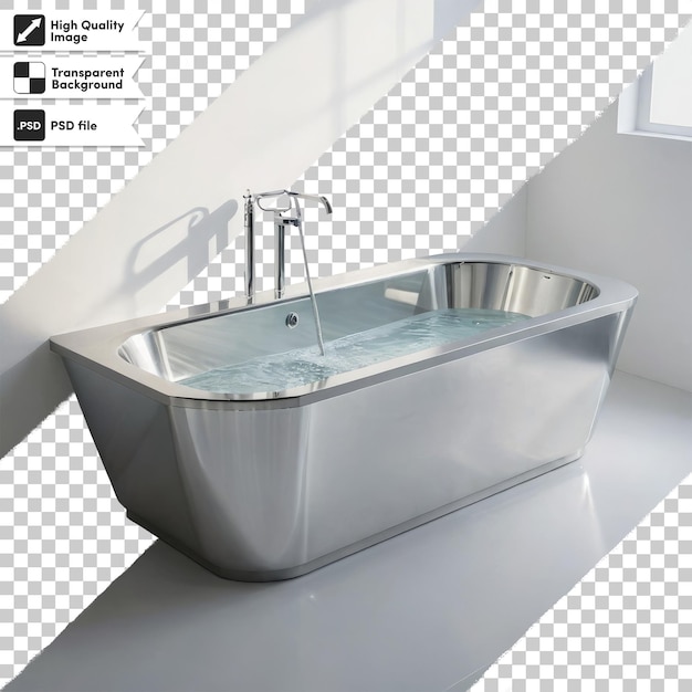 PSD psd современный интерьер ванной с ванной на прозрачном фоне с редактируемым слоем маски
