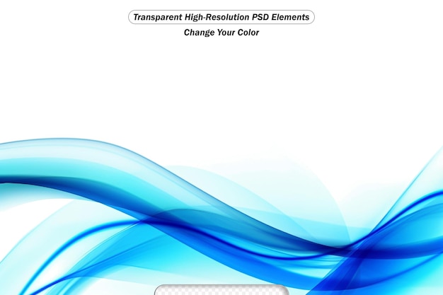 PSD psd modern blue waved transparent background