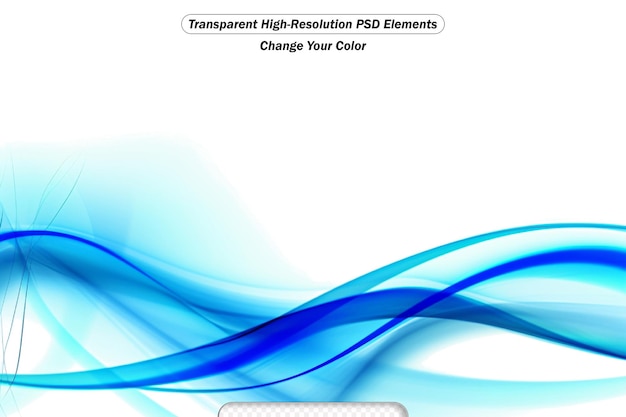 PSD psd modern blue waved transparent background