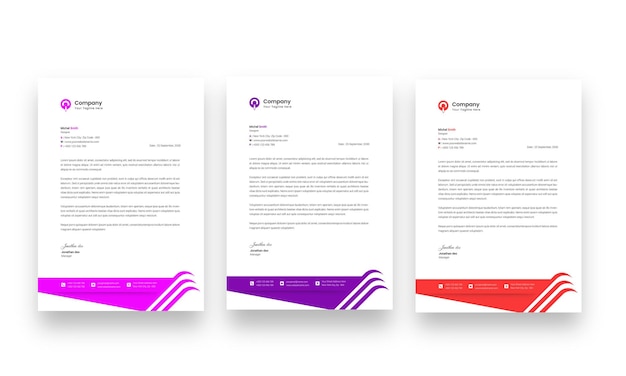 PSD psd modern business letterhead template