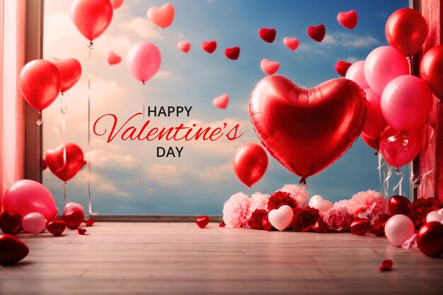 PSD psd modern and clean happy valentines day background