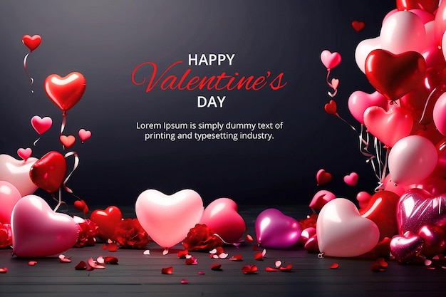 PSD psd modern and clean happy valentines day background