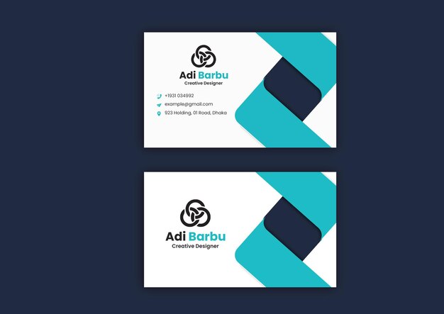 psd modern and clean professional business card template