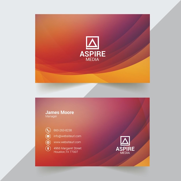 psd modern and clean professional business card template
