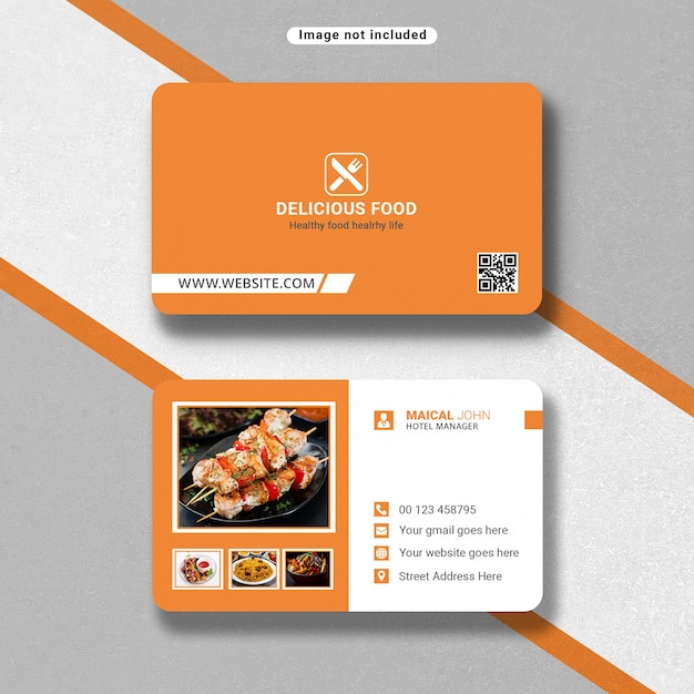 PSD modern creative restaurant business card template design