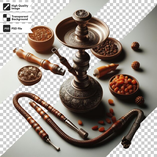 PSD psd modern design of the hookah on transparent background