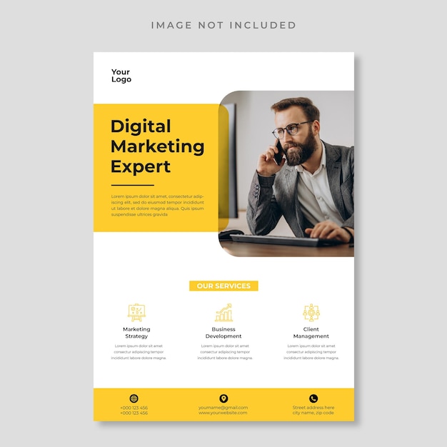 PSD psd modern digital marketing agency flyer template