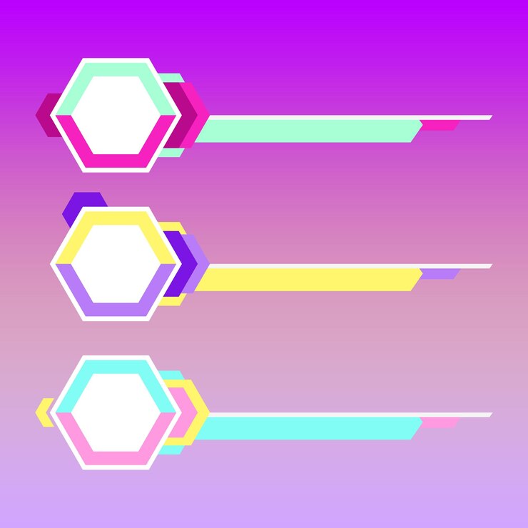 PSD psd modern futuristic colorful lower third template set on gradient background