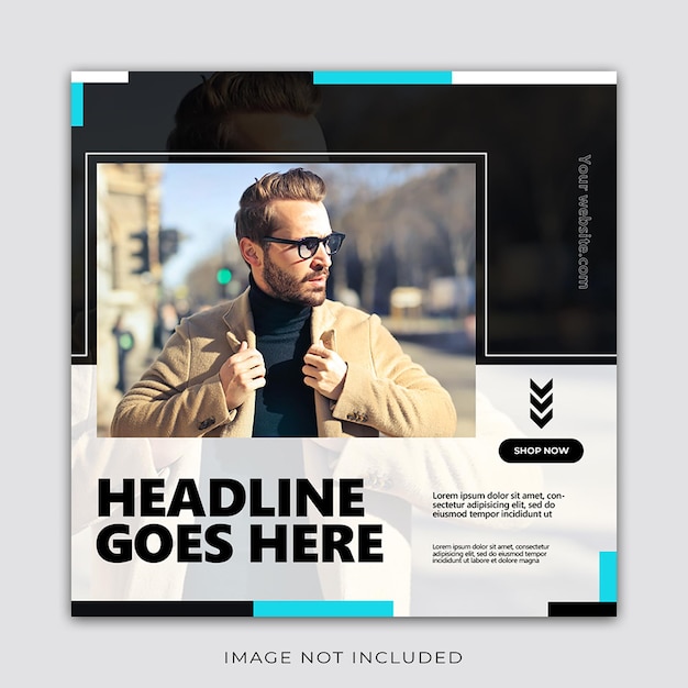 PSD psd modern simple fashion social media template premium