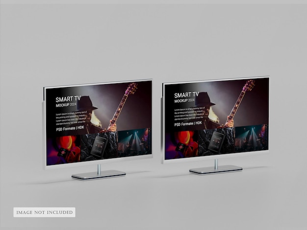 PSD modern Smart TV template mockups