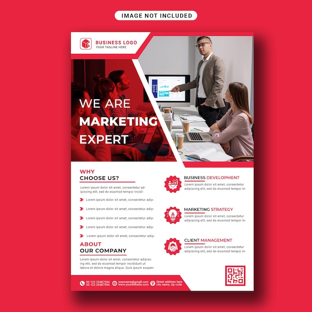 PSD moderne digitale marketingbureau flyer sjabloon