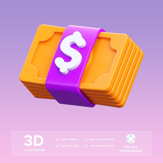 PSD 돈 3D 일러스트레이션