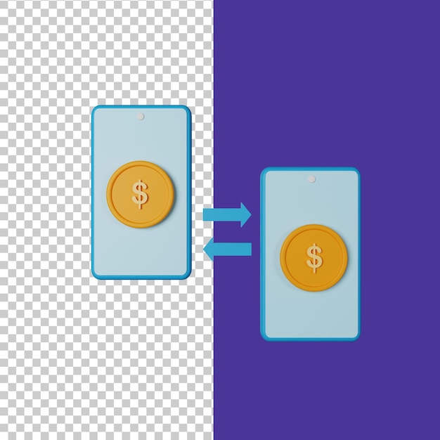 Psd マネー トランスファー 3d アイコン イラスト
