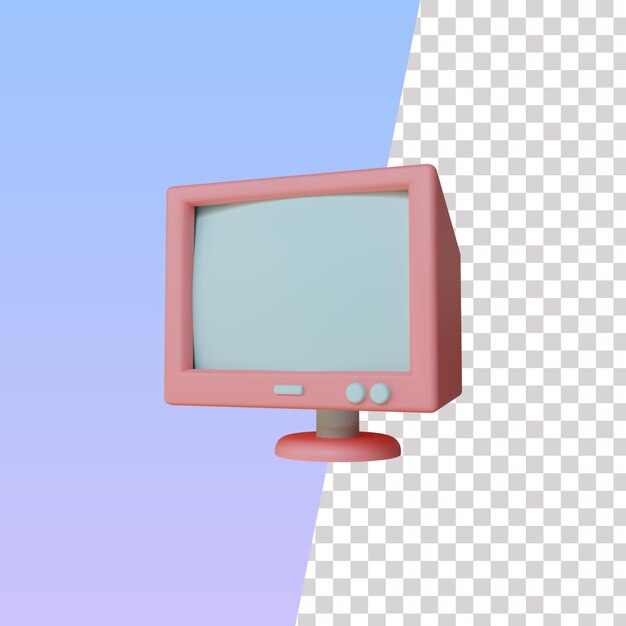 Psd monitor 3d icon