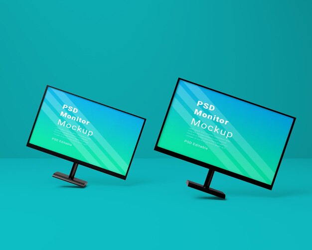 psd monitor mockup - modern display screen for design presentation