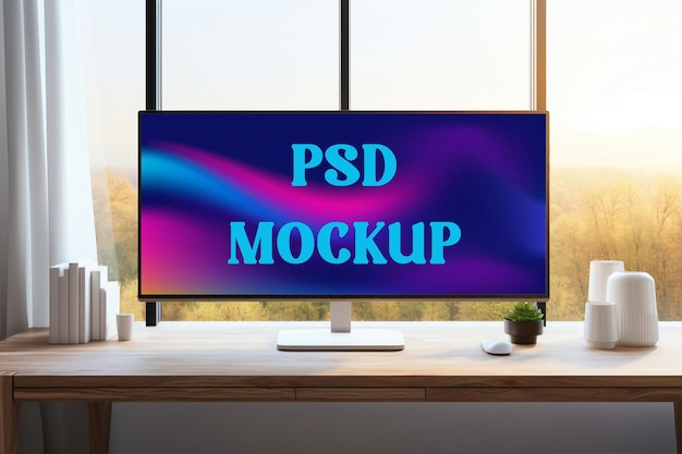 Mockup della schermata del monitor psd