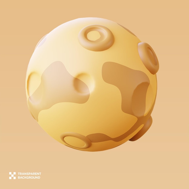PSD 月 3D イラスト