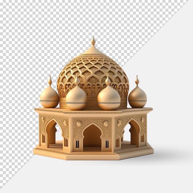 PSD mosque with transparent background