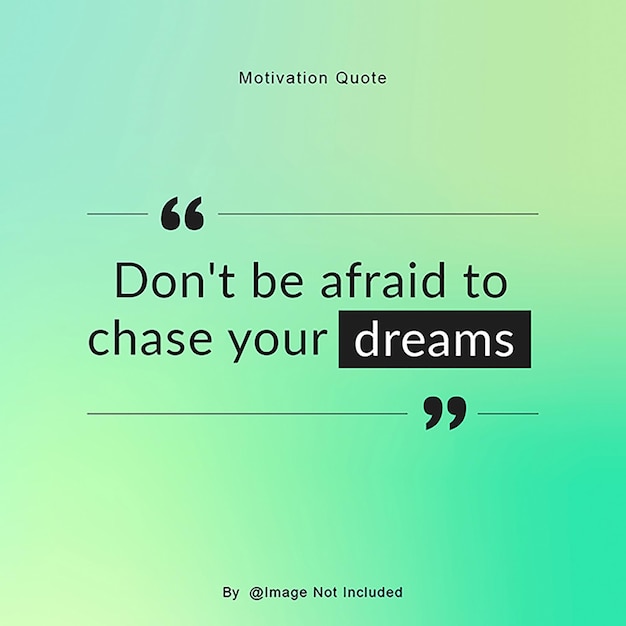 PSD psd motivational qoutes on gradient background instagram post template