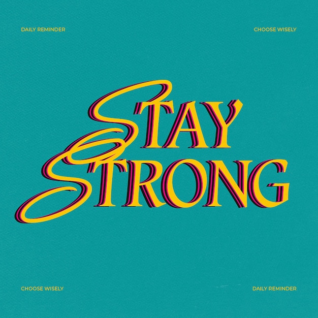 PSD Motivational Quotes Typography Design dla mediów społecznościowych i szablonu postów na Instagramie