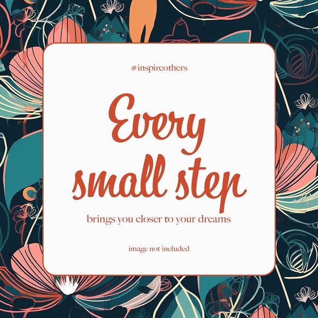 PSD psd motivational quotes typography design for social media and instagram post template