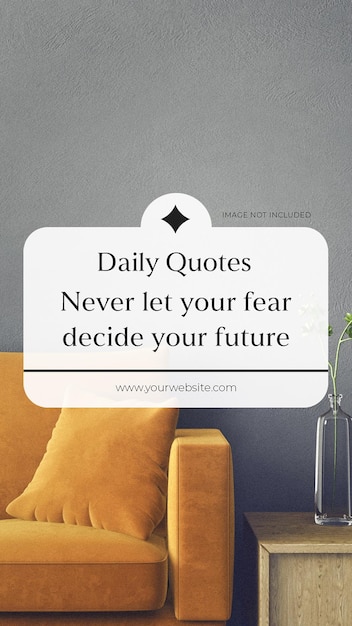 PSD psd motivational quotes typography design for social media and instagram story template