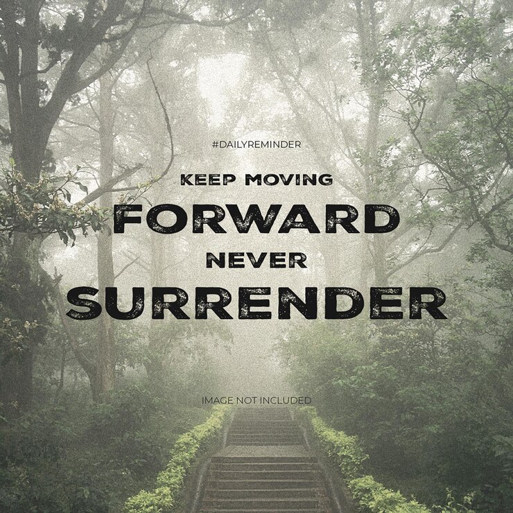 PSD psd motivational typography design for social media and instagram post template