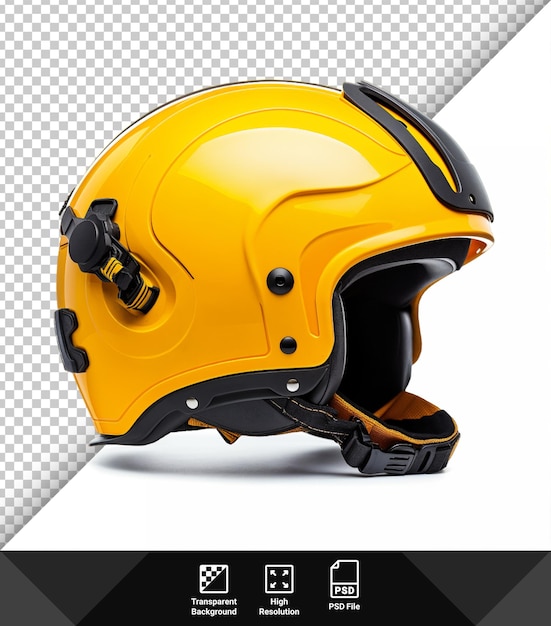 Psd motorcycle helmet on transparent background